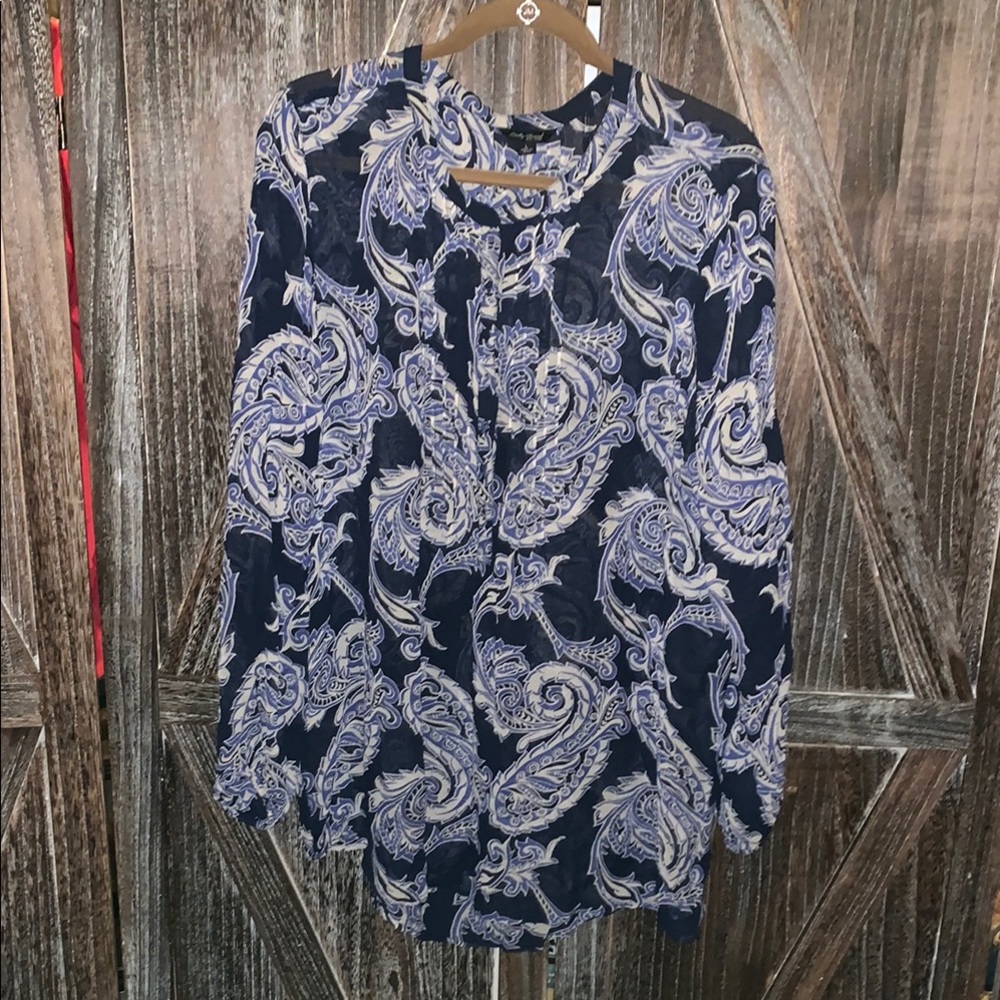 Lucky Brand Paisley Blouse
